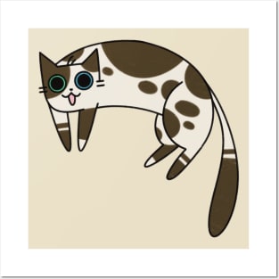 A Cute Heterochromia Tabby Cat Posters and Art